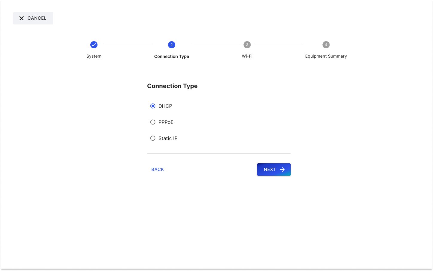 Setup wizard (first version)