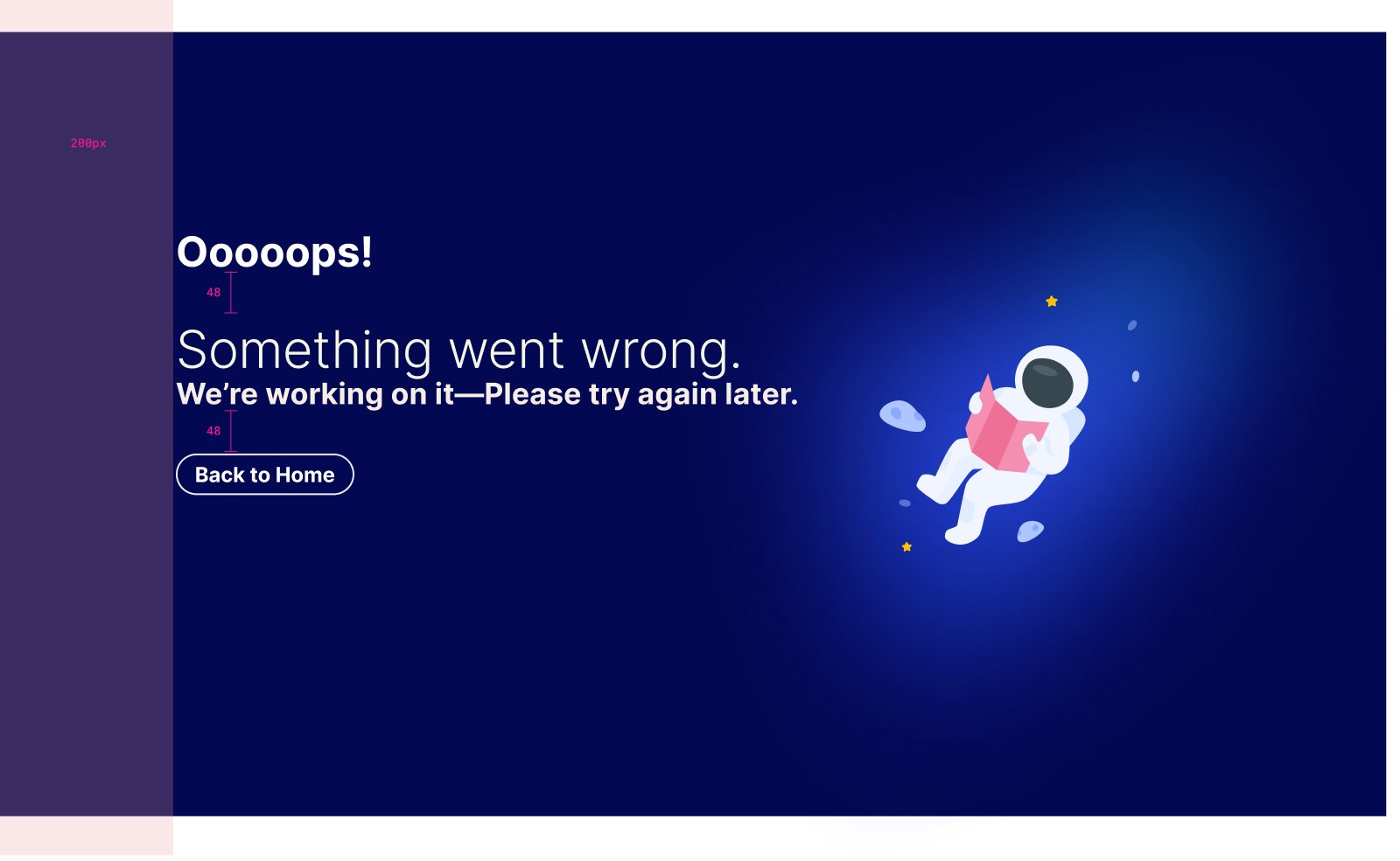 Error screen